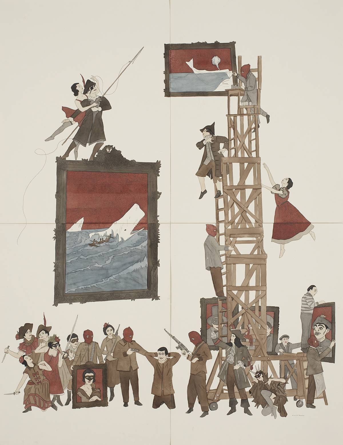 Marcel Dzama: Something out of a bad dream, 2009