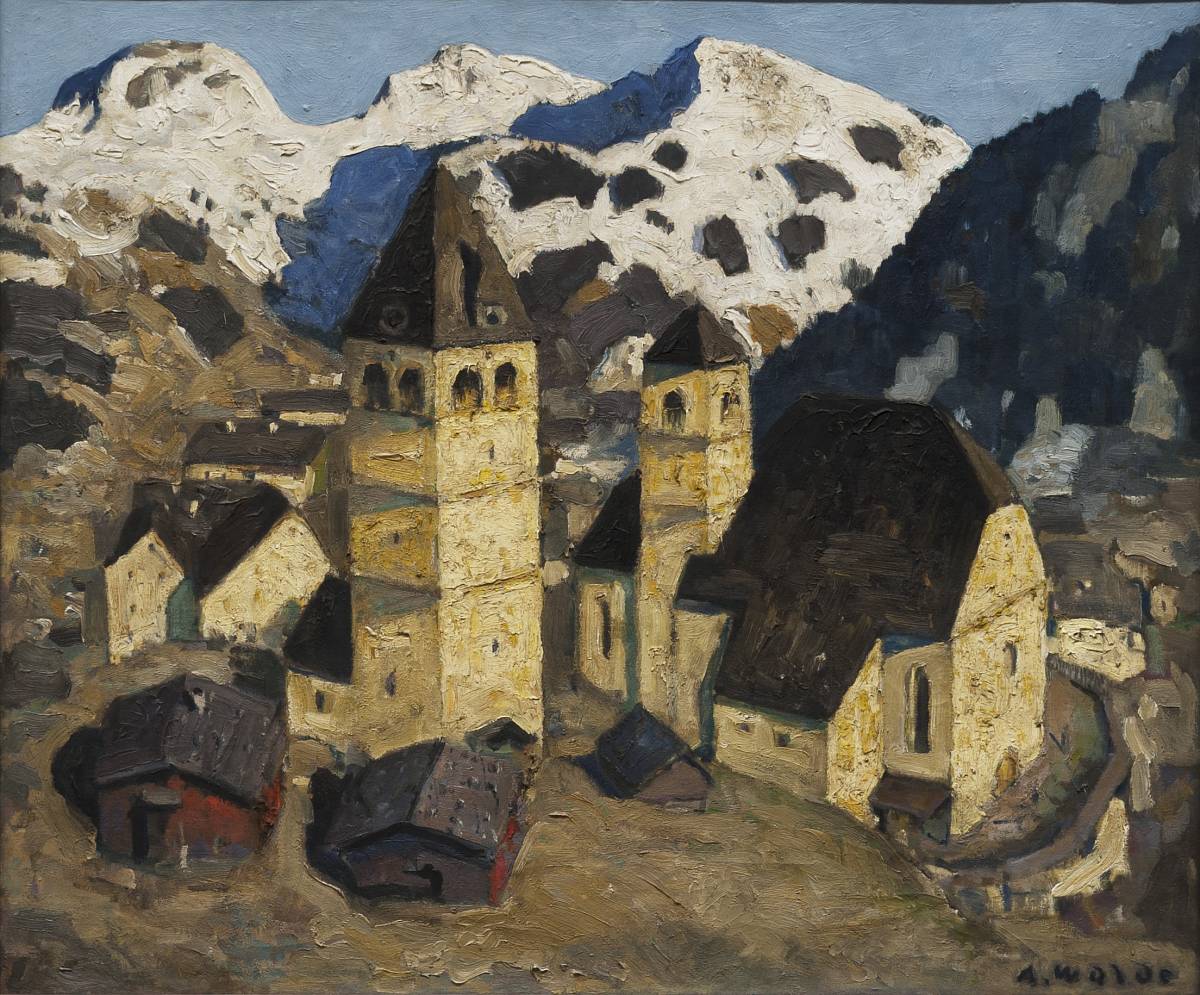 Alfons Walde: Tiroler Bergstadt, 1924