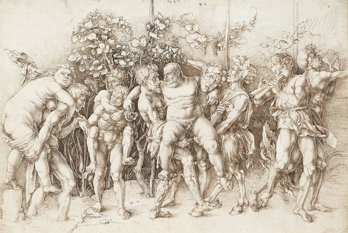 Albrecht Dürer: Bacchanal mit Silen, 1494