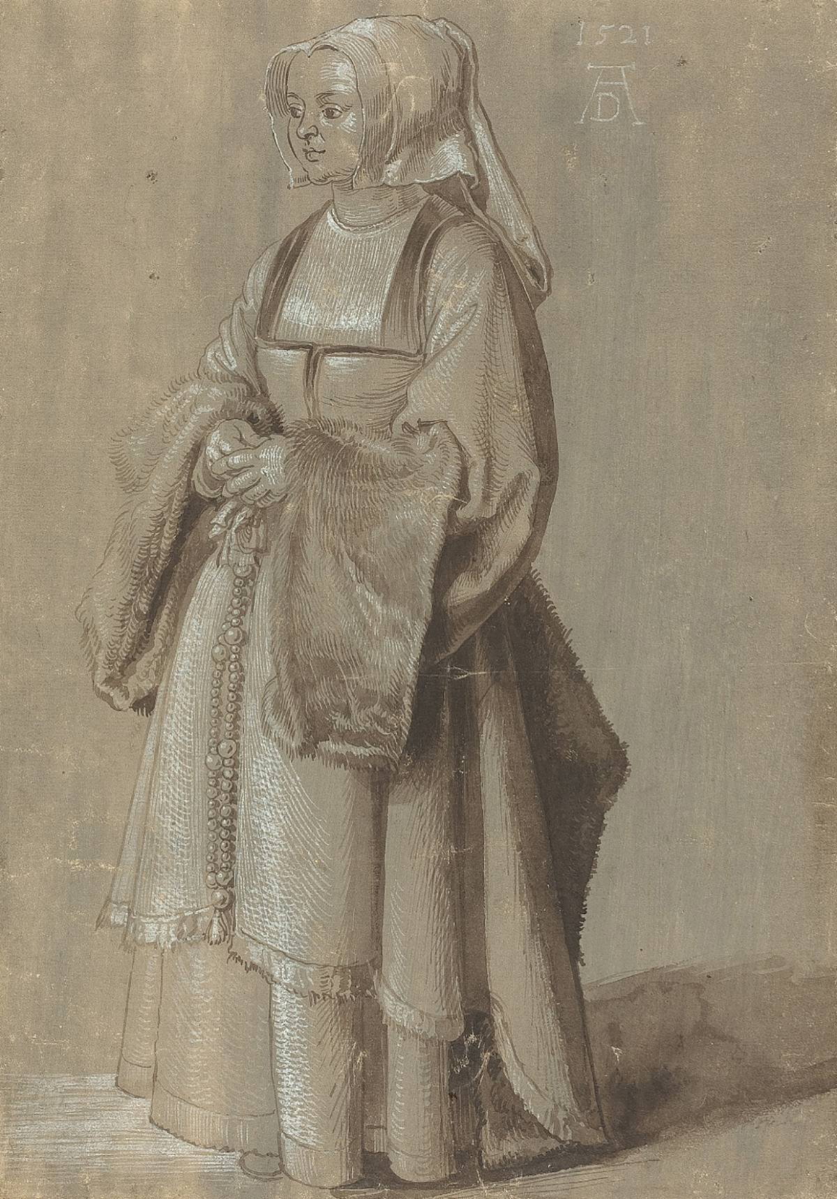 Albrecht Dürer: Junge Frau in niederländischer Tracht, 1521