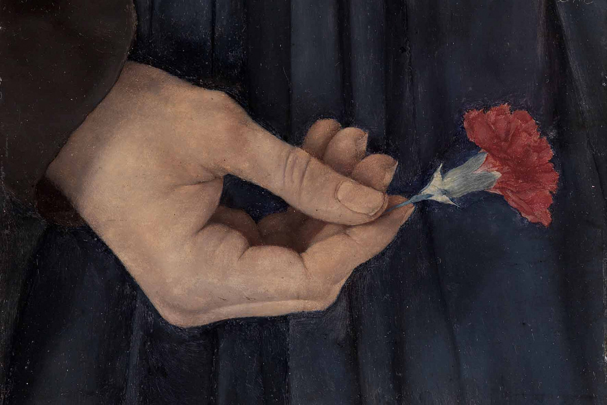 Wilhelm Leibl | Das Mädchen mit der Nelke | Staatliche Kunsthalle Karlsruhe © bpk / Staatliche Kunsthalle Karlsruhe / Annette Fischer/Heike Kohler